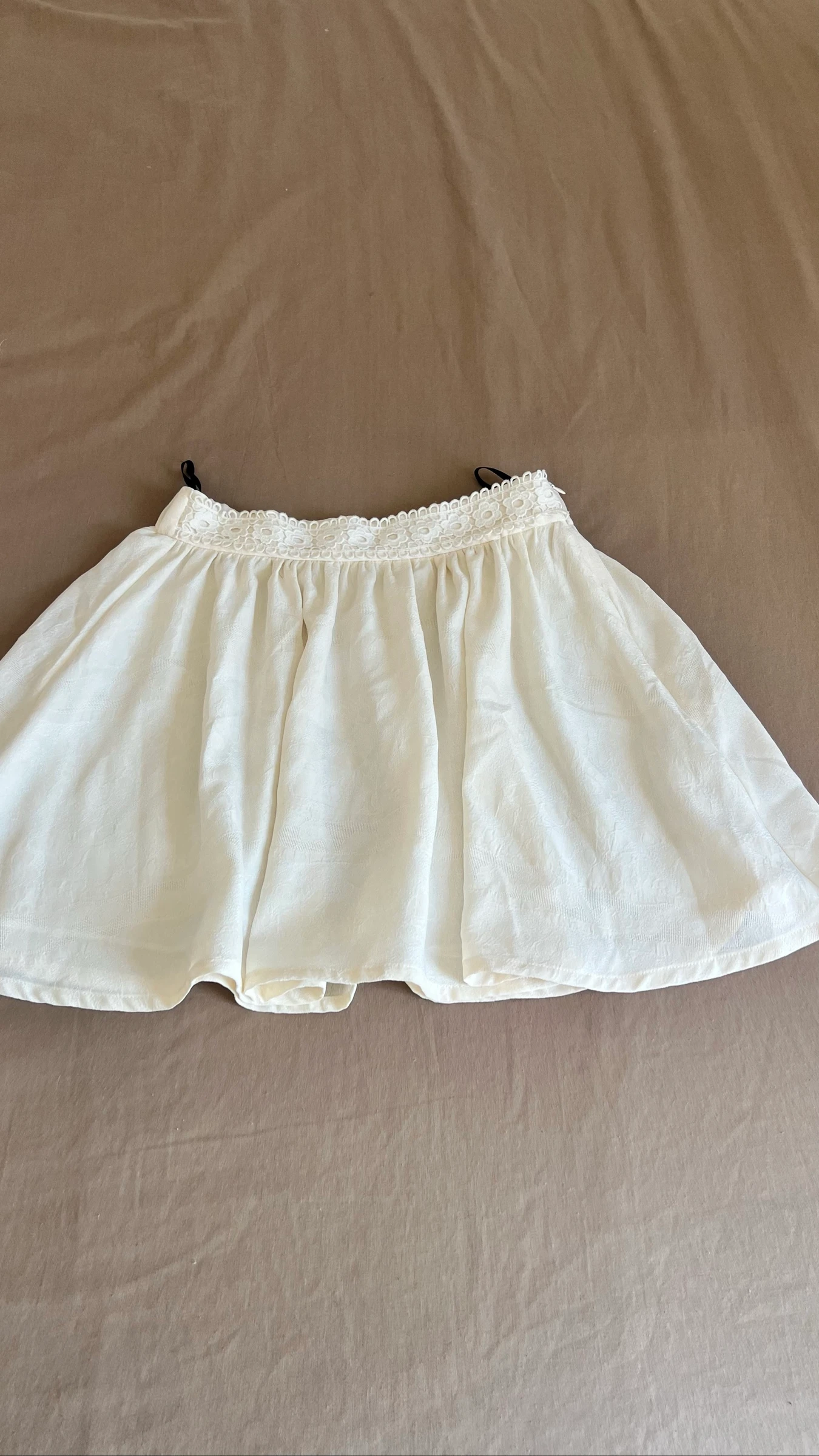 White Lace Waist Mini Skirt – photo 2